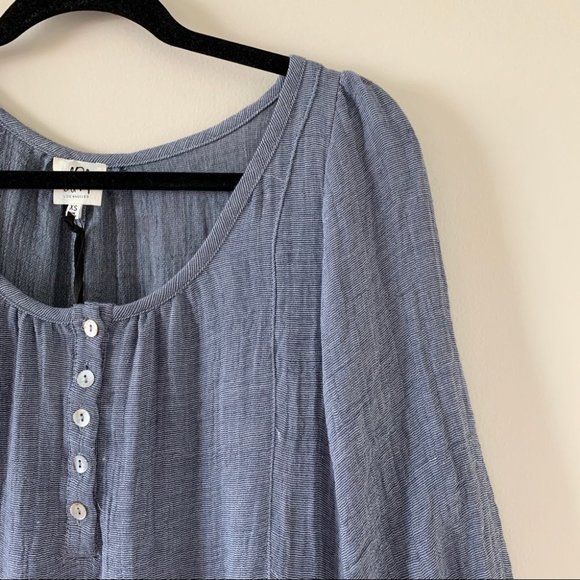 Anthropologie dRA Lyon Gauze Mini Dress Blue Slate Size Small - Picture 8 of 13